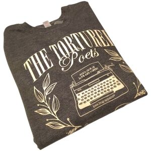 Tortured Poets Social Club Grey Pullover Sweatshirt